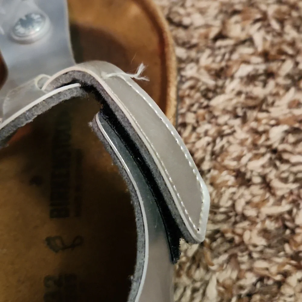 Birkenstock Papillio silver platform sandals 32